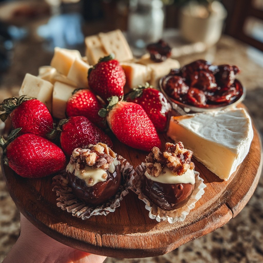 Valentines Charcuterie Board with Mini Desserts