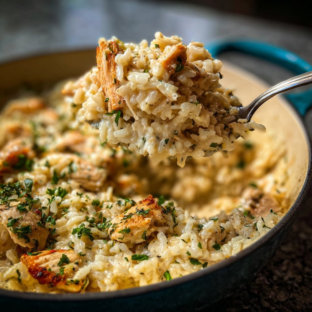 One Pot Creamy Chicken Rice