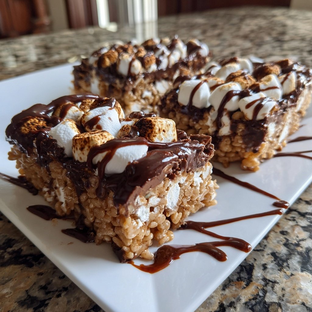 Super Bowl Dessert Chocolate Rice Krispie Treats