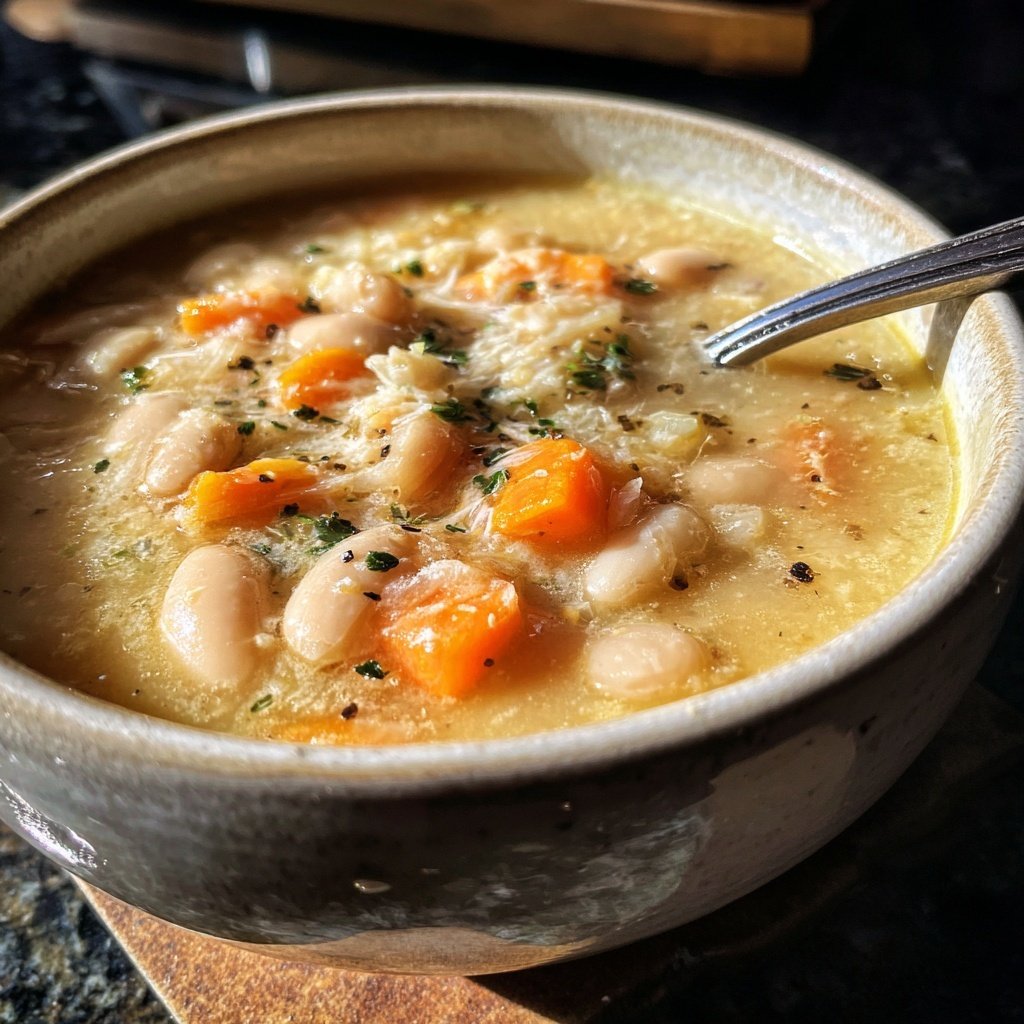 Healthy Crockpot White Bean Soup