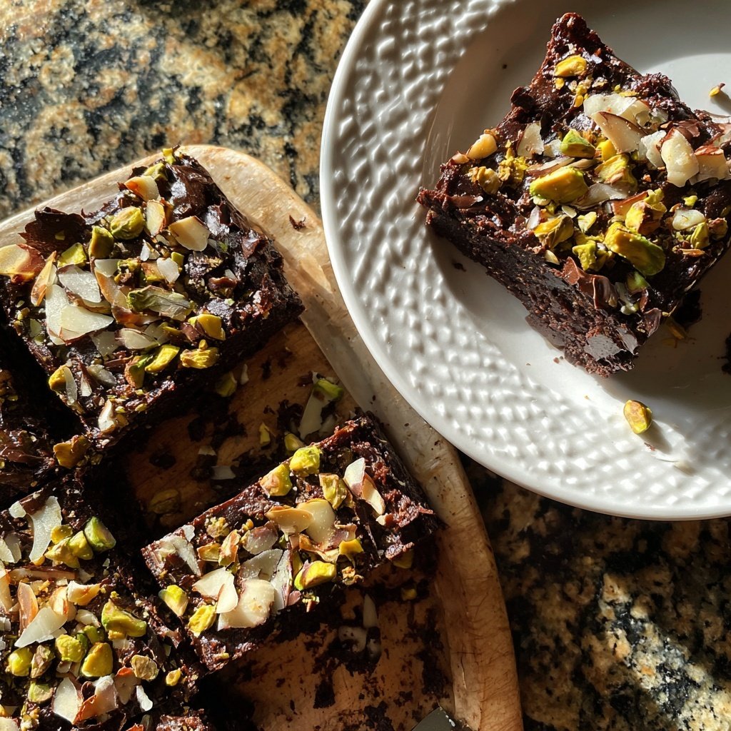 Chocolate Pistachio Almond Squares