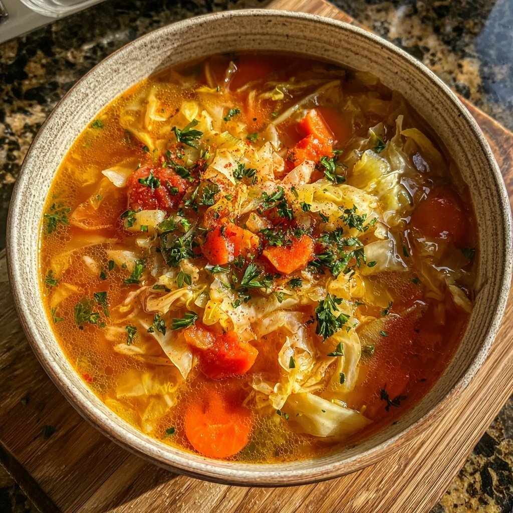Healthy Crockpot Cabbage Vegetable Soup