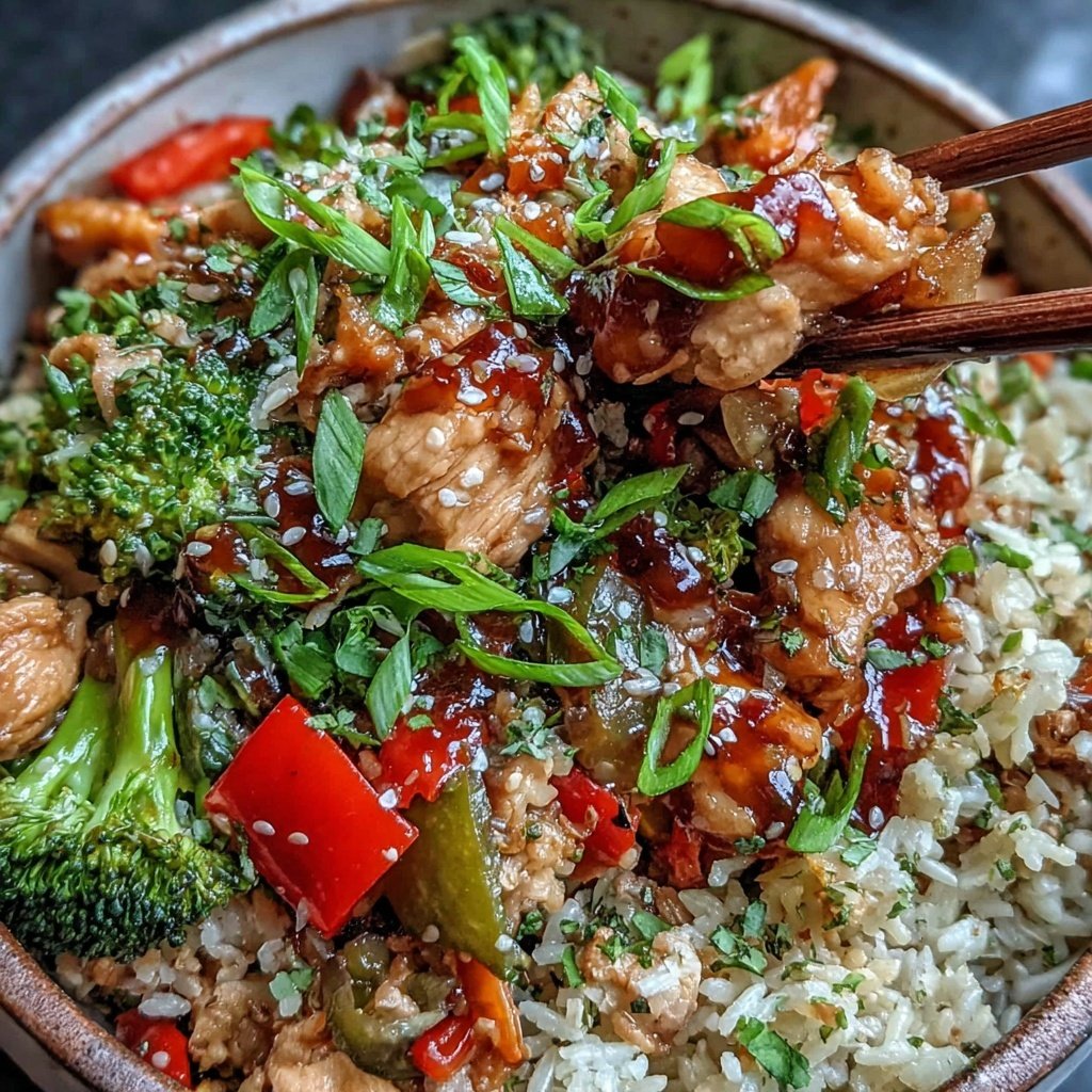 Easy Healthy Stir Fry Chicken Bowl