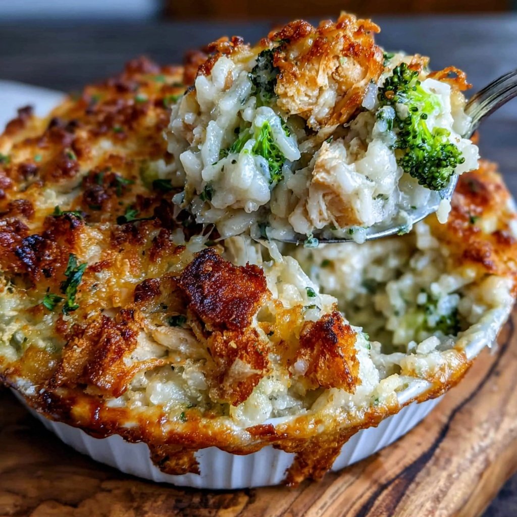 Rotisserie Chicken Broccoli Rice Casserole