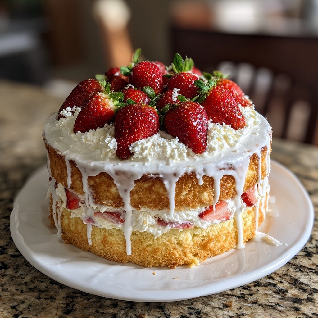 Moist Spring Strawberry Layer Cake