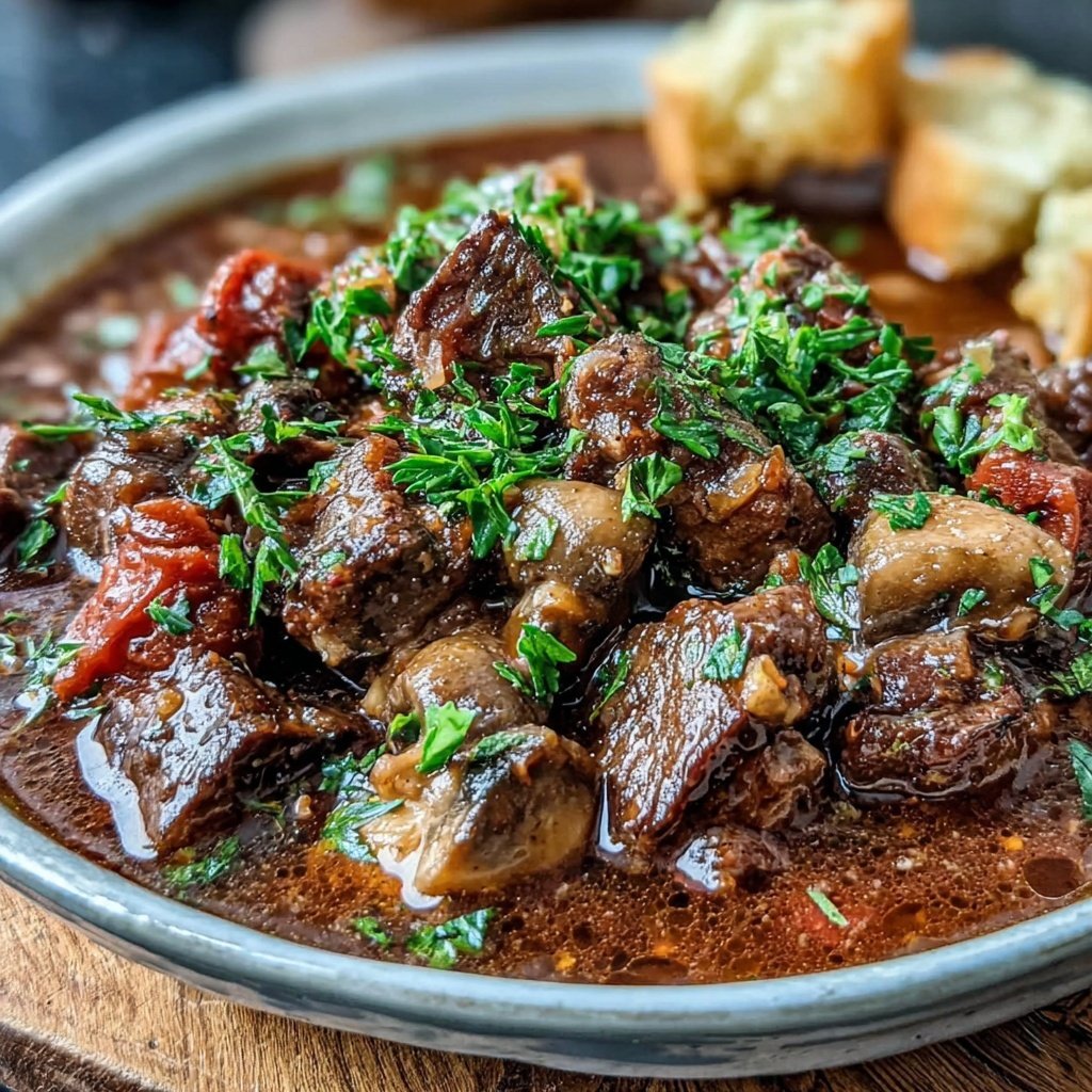 Cozy Beef And Mushroom Stew