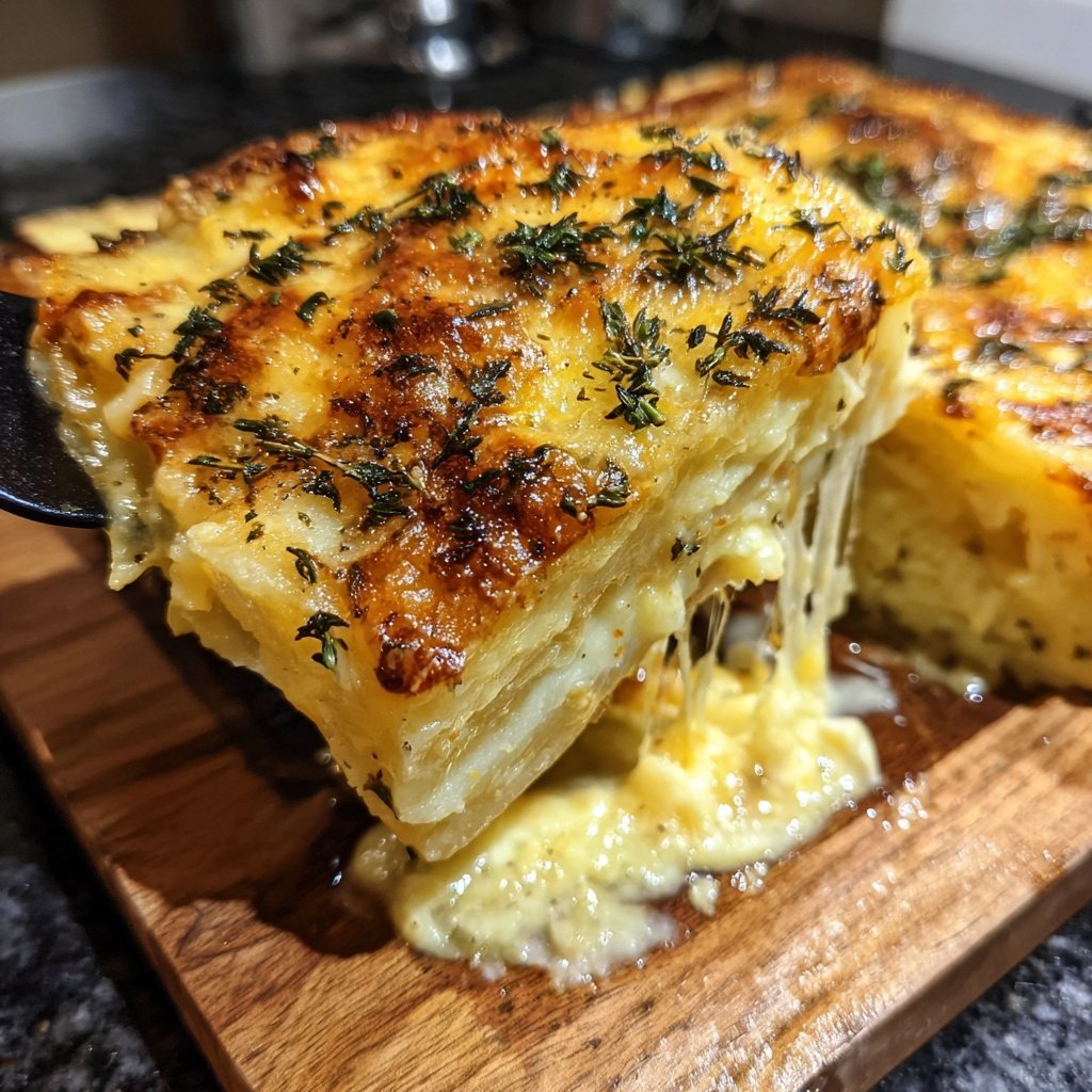 Potato Gratin with Cream and Cheese
