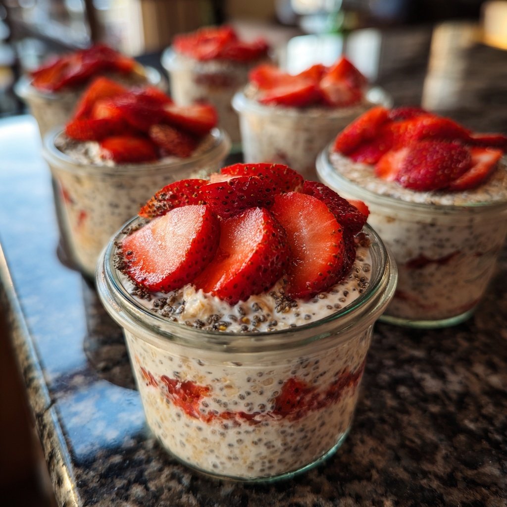 Strawberry Vanilla Chia Oat Cups