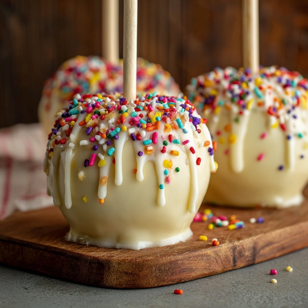 White Chocolate Candy Apples