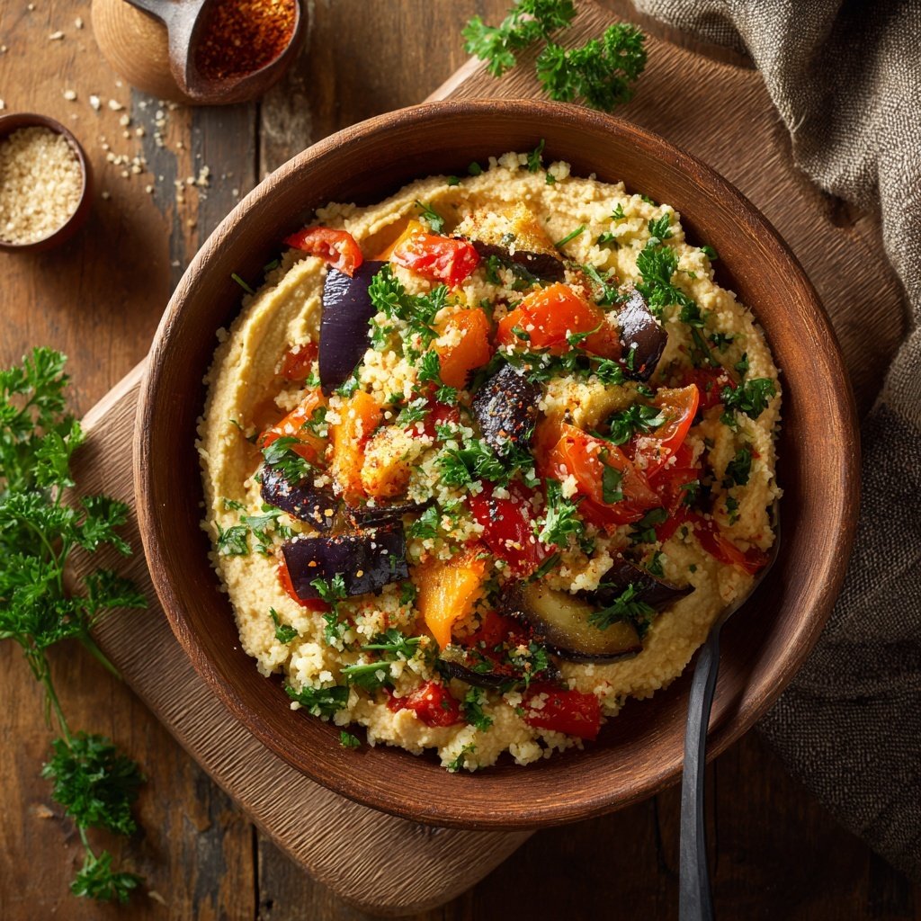 Mediterranean Rice Bowl With Hummus