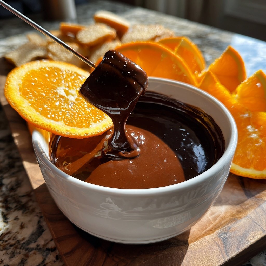 Fondue with Dark Chocolate and Orange