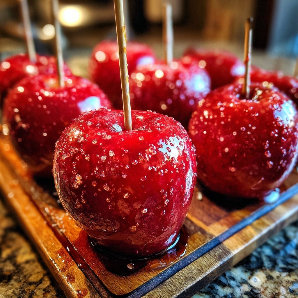 Red Glossy Candy Apples