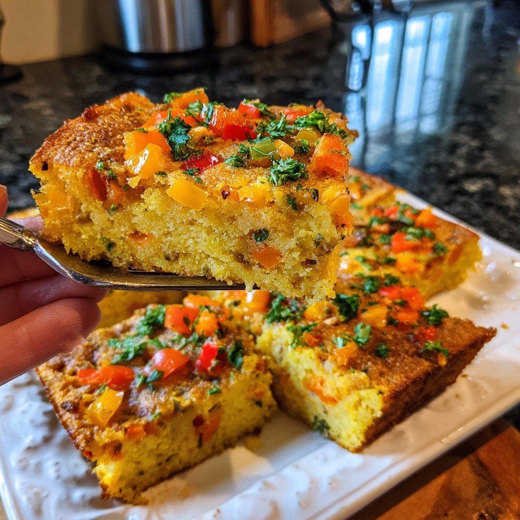 Crispy Polenta Veggie Squares